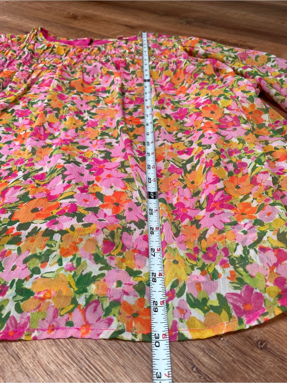 Terra & Sky Womens Floral Puff Sleeve Peasant Blouse Top Size 4X 28W Flowy - Picture 8 of 9